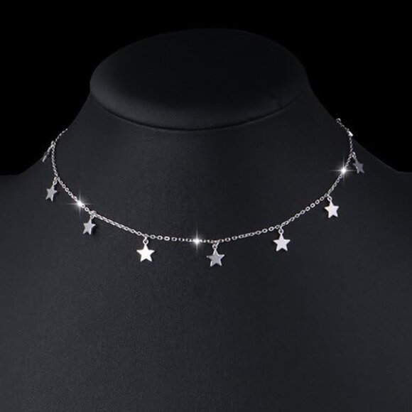 NEW Sterling Silver Star Necklace NWOT - Picture 2 of 5